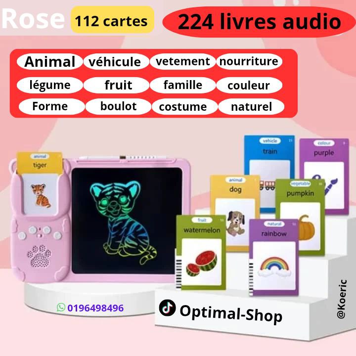 Tablette éducative interactive – 224 mots & cartes illustrées
